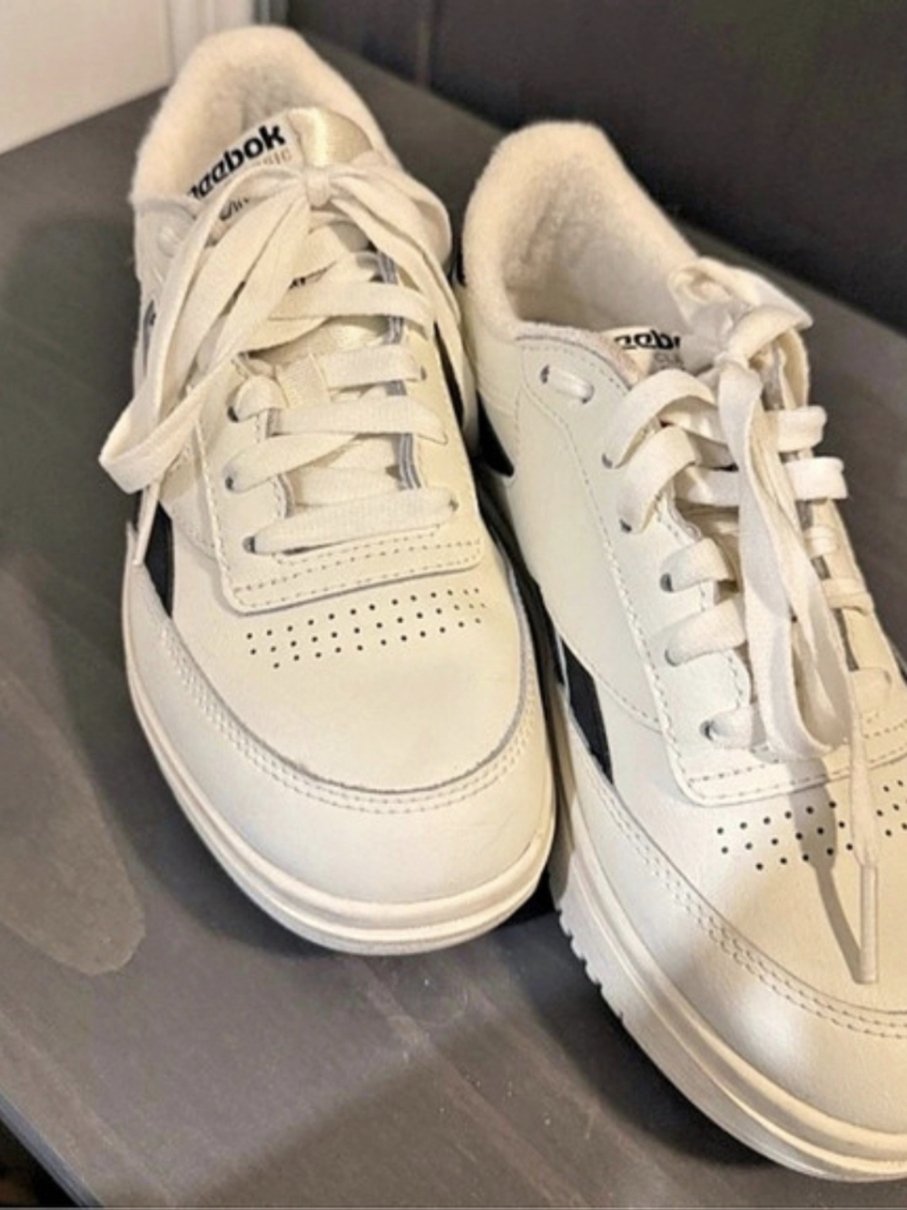 Reebok Club C Double Geo Women's Sneakers White & Black US 5.5